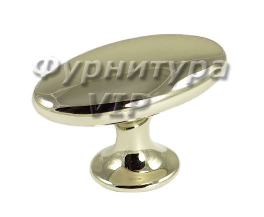 Ручка кнопка RING-41, материал Замак, отделка Никель, 59*34*38 мм