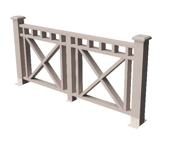 Декоративное ограждение из ДПК GRINDERDECO Виктория, выбеленный дуб