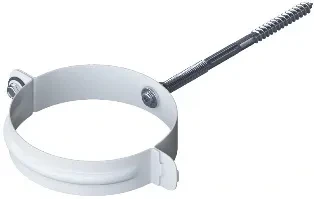 Хомут для трубы металл Альта-Профиль Элит Белый