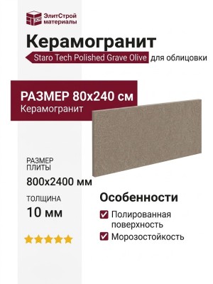 Staro Tech Polished Grave Olive 80x240 С0005069