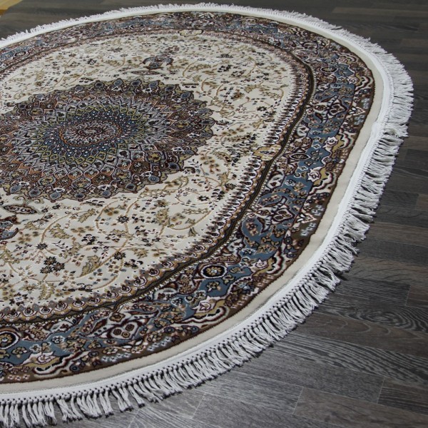 Ковер Shahreza d205 cream-blue овал