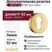 Дополнительные розетки для замка с английским ключом RO12Y GL ROSET, материал Замак, отделка Золото, d=52 мм