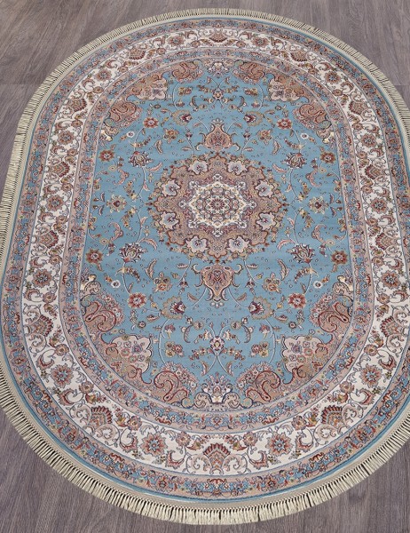 Ковер Aravia D158 blue овал