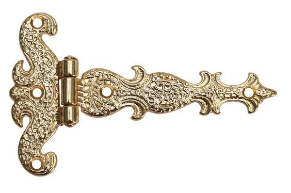 Петля декоративная 4.228.C14, материал Замак, отделка Золото, 90*69 мм