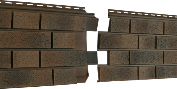 Фасадная панель Ю-пласт, Стоун Хаус S-Lock, Клинкер Нордик, Лава.