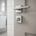 Дополнительные розетки для сантехнического замка WC K CS (50PVC), материал Замак, отделка Хром, 50*50 мм