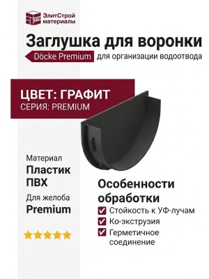 Заглушка для воронки Docke Premium, цвет графит