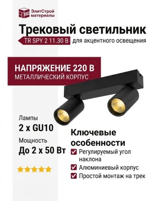 Трековый светильник 220 вольт TR SPY 2 11.30 B