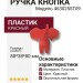 Ручка кнопка 463025ST09, материал Пластик, цвет Красный, 88*38*80 мм