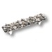 Ручка скоба "Bouquet" 01.96 MO07, материал Замак, отделка Кристаллы Swarovski Хром, 30*37*145 мм