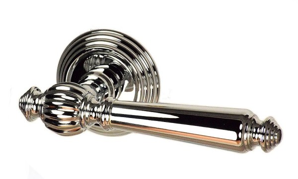 Дверная ручка на круглой розетке "MICHELLE", 186/370 R CHROMO, материал Латунь, отделка Хром, 135*56 мм