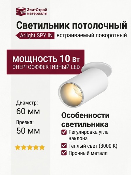 Светильник потолочный SPY IN 10.30 WS