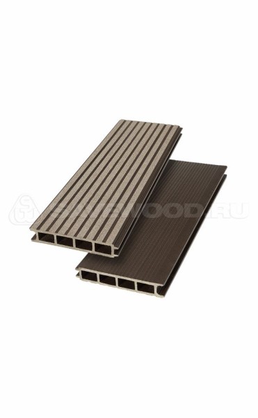 Террасная доска ДПК SaveWood, SW Ulmus, Темно-коричневый