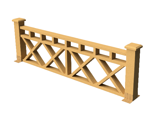 Декоративное ограждение ДПК GRINDERDECO Бэйли в цвете песчаника