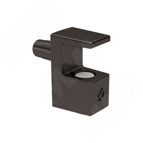 Полкодержатель "GRACE" со штоком 1 61200 30 YQ, материал Металл Силикон, цвет Чёрный, отделка Никель, 18*11*8,5 мм