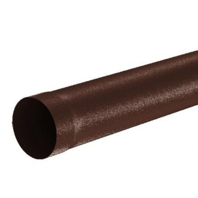 Водосточная труба Aquasystem, цвет RAL 8017, коричневая матовая, длина 1.00 м, размер 125/90.