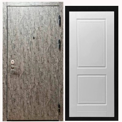 Дверь входная «Скала», внутренняя панель НШ-1 ( молочный софт)