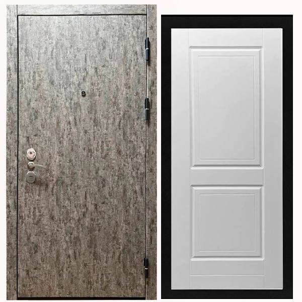 Дверь входная «Скала», внутренняя панель НШ-1 ( молочный софт)