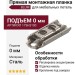 Планка прямая под саморез с эксцентриком, подъем 0 мм 175H3100, материал Сталь, отделка Никель