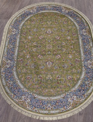 Ковер Aravia 6814 green овал