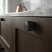 Ручка кнопка Viefe GRAF BIG 0486038L30, материал Замак, цвет Чёрный, отделка Черный, 30*d=38 мм