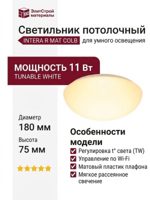 Светильник потолочный INTERA R MAT COLB 11 TW W
