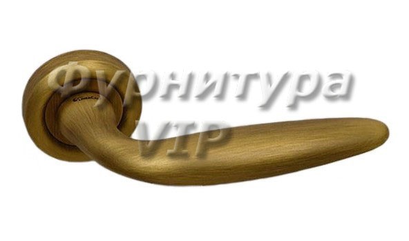 Дверная ручка на круглой розетке "KUBA" PM 933/103, материал Латунь, отделка Бронза, 150*50*50 мм