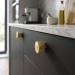 Ручка кнопка Viefe GRAF BIG 0486038L291, материал Замак, отделка Золото, 30*d=38 мм