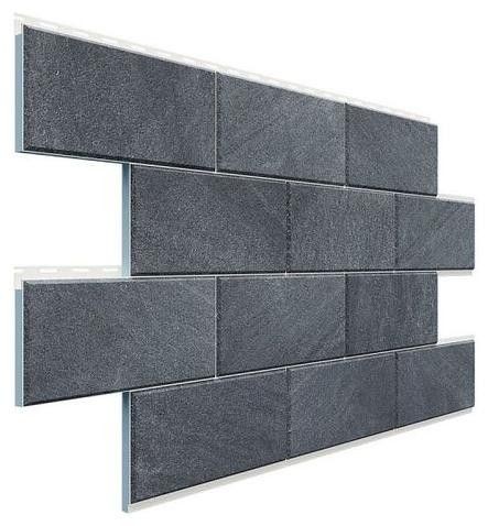 Фасадная термопанель Доломит под Дагестанский камень в цвете Графит