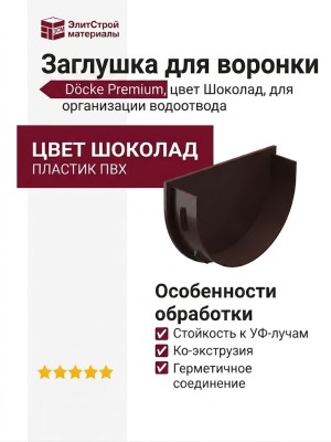 Заглушка для воронки Docke Premium, цвет Шоколад