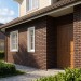 Фасадная панель Grand Line, Состаренный кирпич Design Plus, Каштан (Черный шов)