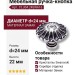 Ручка кнопка 15.304.24SWA16, материал Замак, отделка Кристаллы Swarovski Серебро, 22*d=24 мм