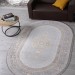 Ковер Zarina A053B light grey shrink овал