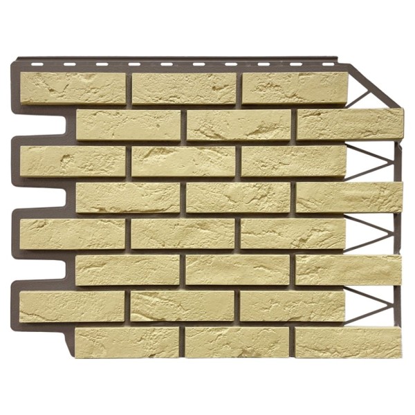 Фасадная панель FineBer, Баварский кирпич, Песочный цвет.