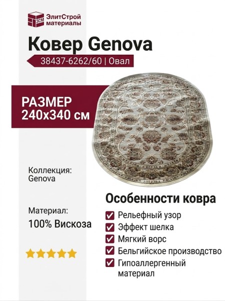 Ковер Genova 38437-6262/60 овал 240x340