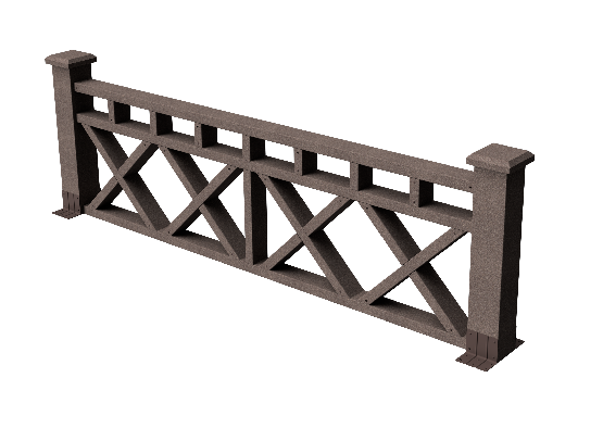 Декоративное ограждение из ДПК GRINDERDECO Бэйли венге