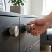 Ручка кнопка Viefe GRAF BIG 0486050L24, материал Замак, отделка Сталь, 30*d=50 мм