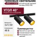 Магнитный трековый светильник SPIKE 2 12.40 BG