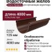 Желоб 4 м, Альта-профиль, Элит Коричневый