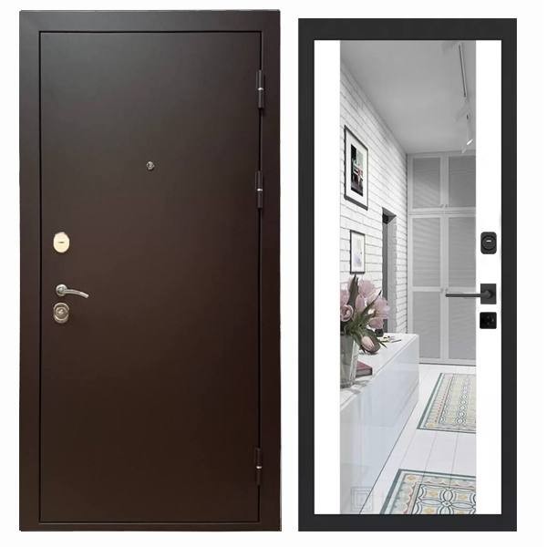 Дверь входная «Стальной Портье», внутренняя панель Н-108 ( молочный софт)