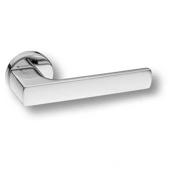 Дверная ручка на круглой розетке HA252RO12 CR DOMINO, материал Замак, отделка Хром, 147*52*58 мм