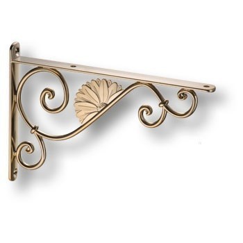 Полкодержатель (комплект 2шт.) BAROCCO-C ORO/ANT, материал Замак, отделка Золото, 20*165*240 мм