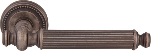 Дверная ручка на круглой розетке 353 L Regina Античное серебро, материал Латунь, отделка Серебро, 160*55 мм