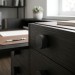 Ручка кнопка Viefe GRAF BIG 0486050L30, материал Замак, цвет Чёрный, отделка Черный, 30*d=50 мм