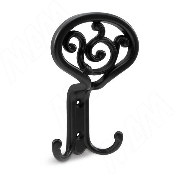 Крючок WAP.801.000.00N4, материал Замак, цвет Чёрный, отделка Черный, 140*73*50 мм