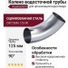 Колено трубы Aquasystem, оцинкованное 125/90