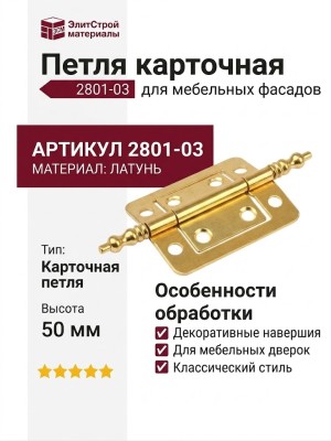 Петля карточная 2801-03
