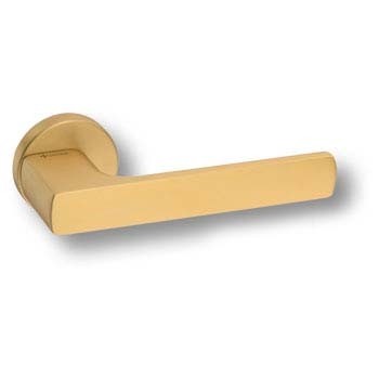 Дверная ручка на круглой розетке HA252RO12 GB DOMINO, материал Замак, отделка Латунь, 147*52*58 мм