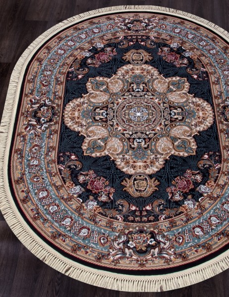 Ковер Shahreza d727 dark navy овал