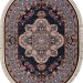 Ковер Shahreza d727 dark navy овал